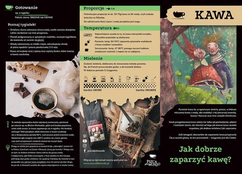 Ulotka "Jak dobrze zaparzyć kawę?" - zestaw 30 szt. | Pizca del Mundo