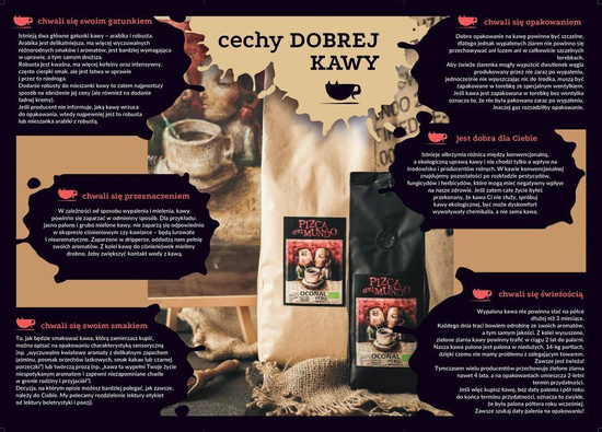 Ulotka "Jak rozpoznać dobrą kawę?" - zestaw 30 szt. | Pizca del Mundo