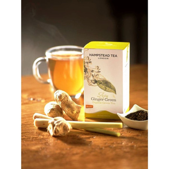 Ginger Green - herbata zielona z imbirem (saszetki) 250szt. | ORGANIC - FAIR TRADE | Hampstead