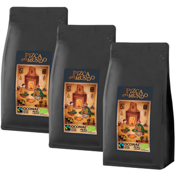 Zestaw Kawa ziarnista z Peru Oconal 3x500 g | ORGANIC - FAIRTRADE | Pizca del Mundo