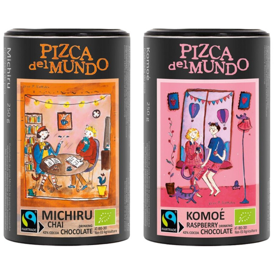 Zestaw Czekolada do picia Komoe 250 g oraz Michiru 250 g | ORGANIC - FAIRTRADE | Pizca del Mundo