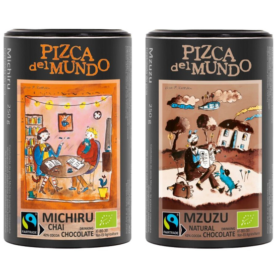 Zestaw Czekolada do picia Mzuzu 250 g oraz Michiru 250 g | ORGANIC - FAIRTRADE | Pizca del Mundo