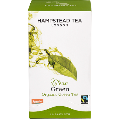 Clean Green Tea - herbata zielona (saszetki) 40g | ORGANIC - FAIRTRADE | Hampstead