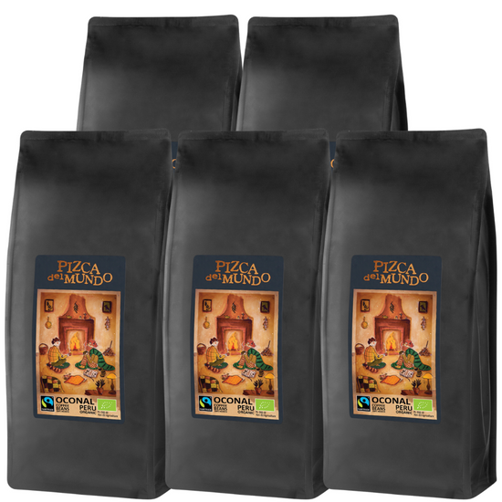 Zestaw Kawa ziarnista z Peru Oconal 5x1000 g | ORGANIC - FAIRTRADE | Pizca del Mundo
