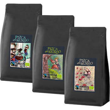 Zestaw kaw ziarnistych 500g x 3: Abijata, Gondar, Pangoa | ORGANIC - FAIRTRADE | Pizca del Mundo 