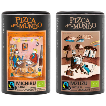 Zestaw Czekolada do picia Mzuzu 250 g oraz Michiru 250 g | ORGANIC - FAIRTRADE | Pizca del Mundo