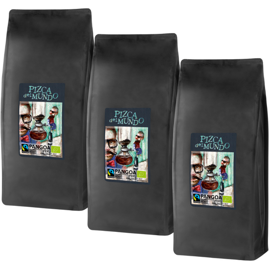 Zestaw Kawa ziarnista z Peru Pangoa 3x1000 g | ORGANIC - FAIRTRADE | Pizca del Mundo