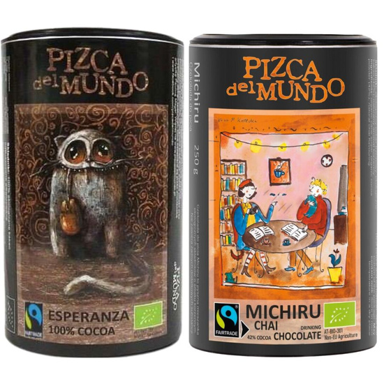 Zestaw Czekolada do picia Michiru 250 g + Kakao Esperanza 150 g | ORGANIC - FAIRTRADE | Pizca del Mundo