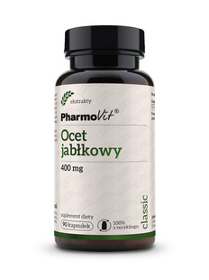 OCET JABŁKOWY (400 mg) BEZGLUTENOWY 90 KAPSUŁEK - PHARMOVIT (CLASSIC)