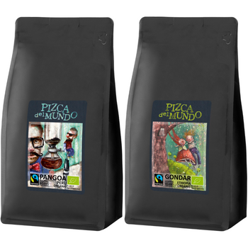 Zestaw kaw ziarnistych 500gx2: Pangoa, Gondar | ORGANIC - FAIRTRADE | Pizca del Mundo